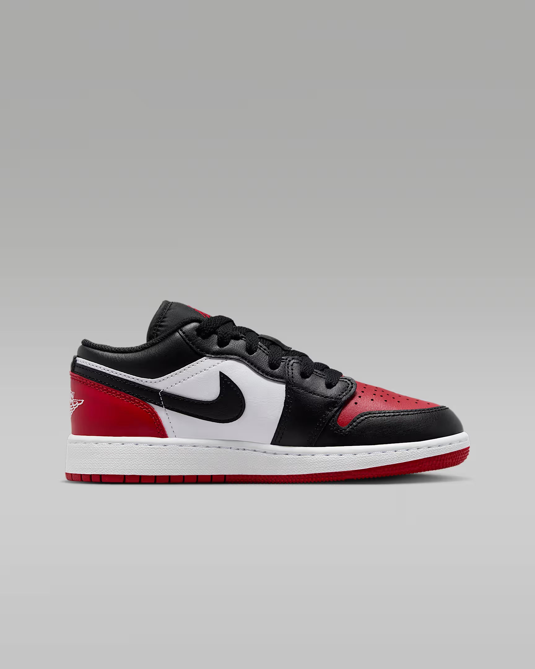Jordan 1 Low Bred Toe 2.0 (GS)