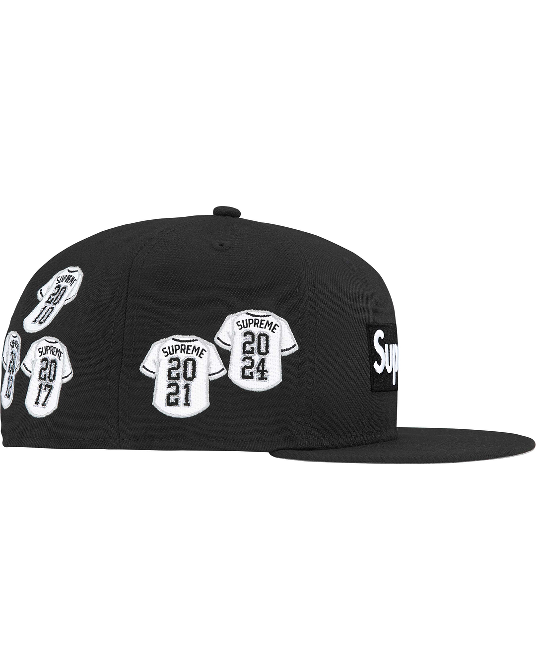 SUPREME JERSEYS BOX LOGO NEW ERA FITTED HAT BLACK
