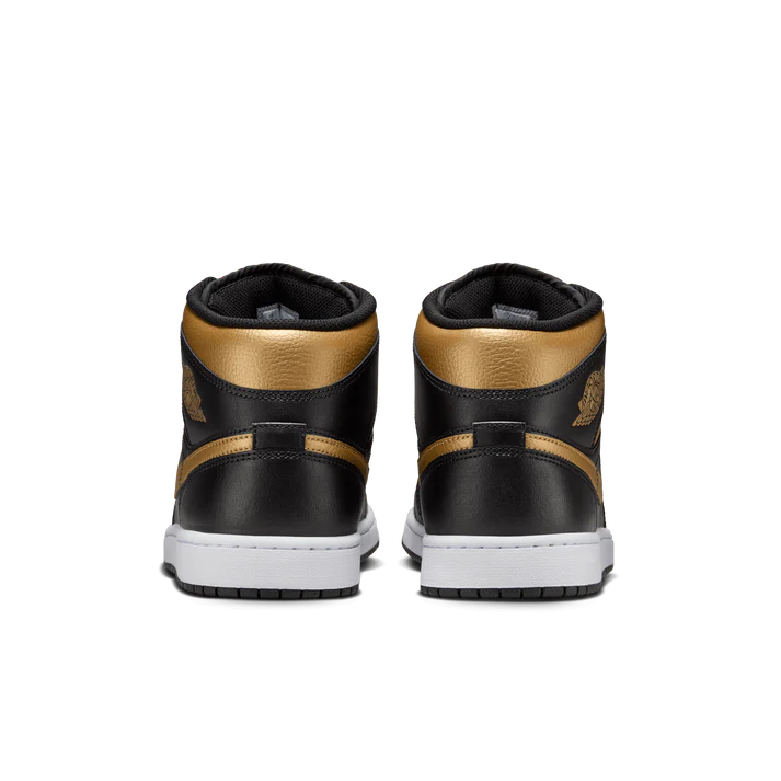 Air Jordan 1 Mid 'Black Metallic Gold'