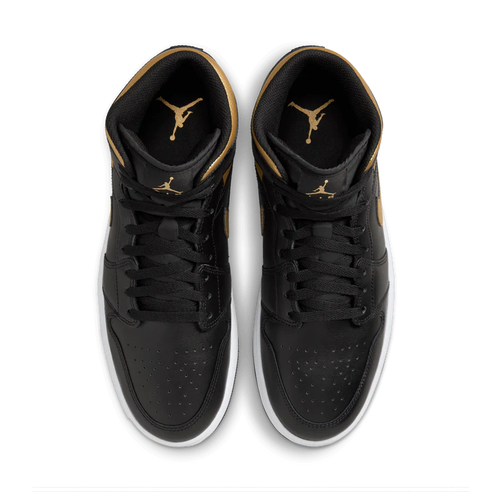 Air Jordan 1 Mid 'Black Metallic Gold'