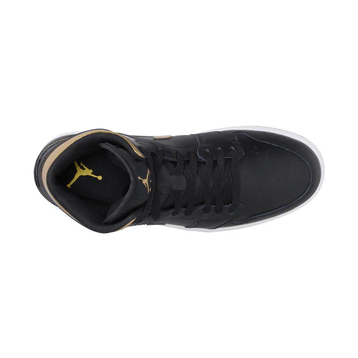 Air Jordan 1 Mid 'Black Metallic Gold'